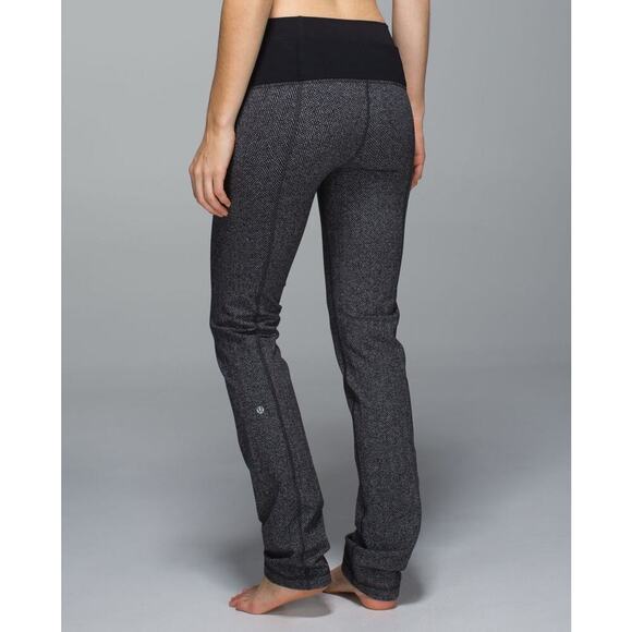 Lululemon Straight Up Double Waist Band Pants Womens Size 4 Heathered Gray - Picture 2 of 12